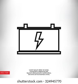 car battery vector icon