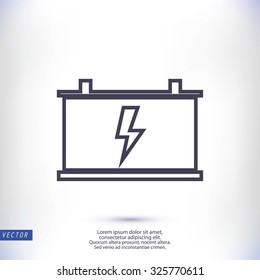 car battery vector icon