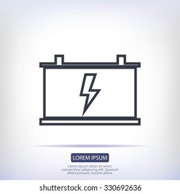 car battery vector icon