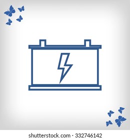 car battery vector icon