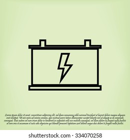 car battery vector icon