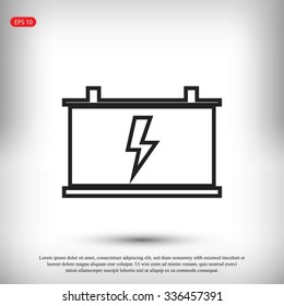 car battery vector icon