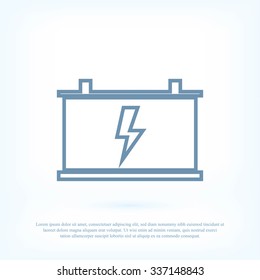 car battery vector icon