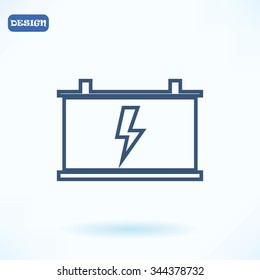 car battery vector icon