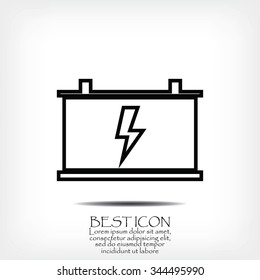 car battery vector icon