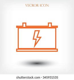 car battery vector icon