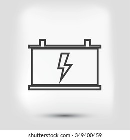car battery vector icon