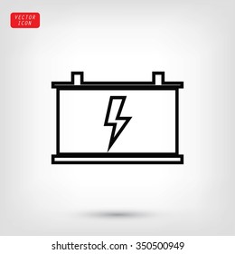 car battery vector icon