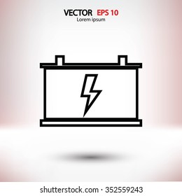 car battery vector icon