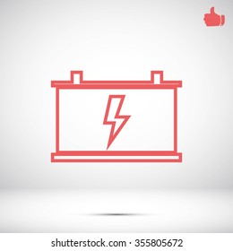 car battery vector icon