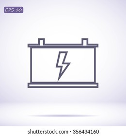 car battery vector icon