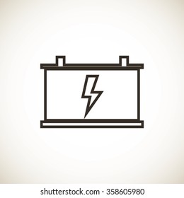 car battery vector icon