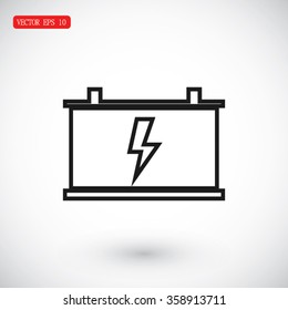 car battery vector icon