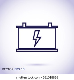 car battery vector icon