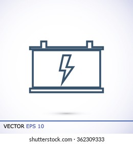 car battery vector icon