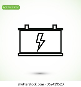car battery vector icon