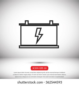 car battery vector icon