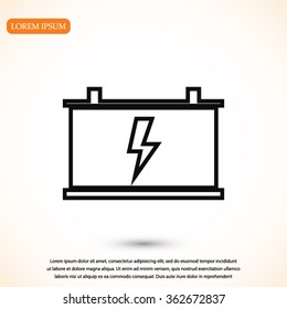car battery vector icon