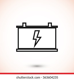 car battery vector icon