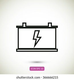 car battery vector icon
