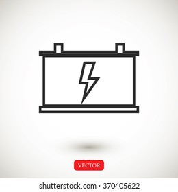 car battery vector icon