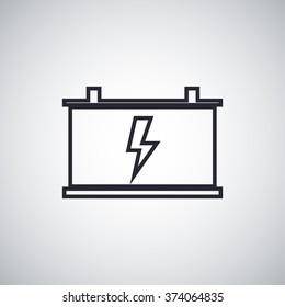 car battery vector icon