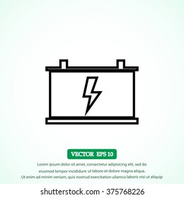 car battery vector icon