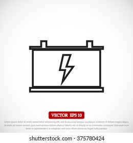 car battery vector icon