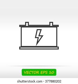 car battery vector icon