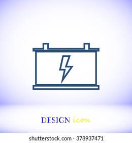 car battery vector icon