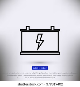 car battery vector icon