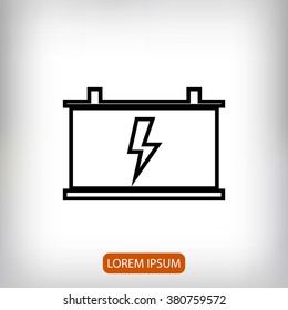 car battery vector icon