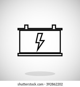 car battery vector icon