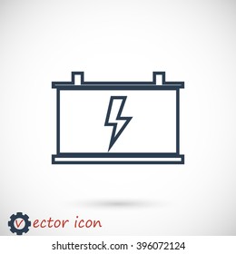 car battery vector icon