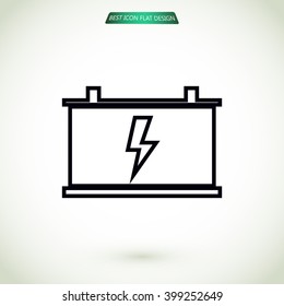 car battery vector icon