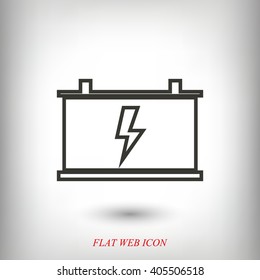car battery vector icon