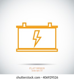 car battery vector icon