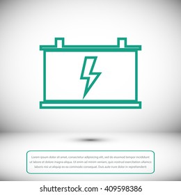 car battery vector icon