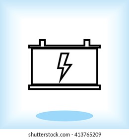 car battery vector icon