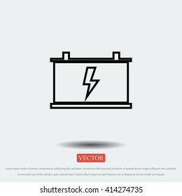 car battery vector icon