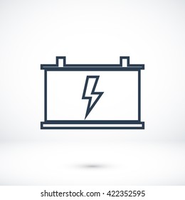 car battery vector icon