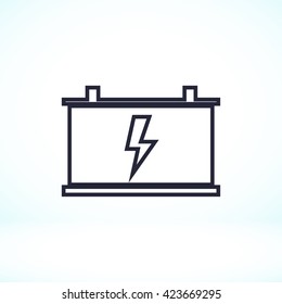 car battery vector icon