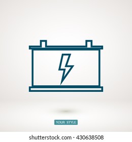 car battery vector icon