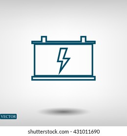 car battery vector icon