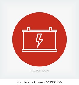 car battery vector icon