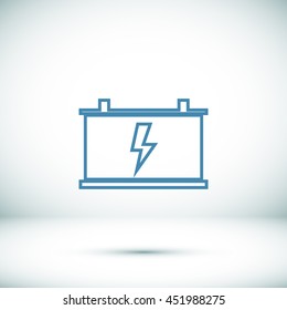 car battery vector icon