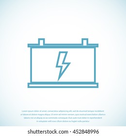 car battery vector icon