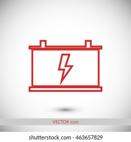 car battery vector icon