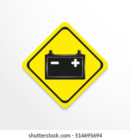 Car battery. Vector icon.