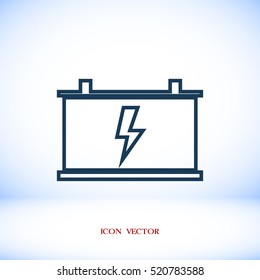 car battery vector icon